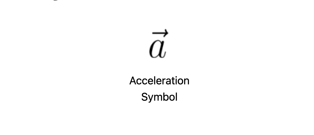 Acceleration Symbol