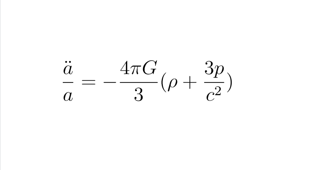 The Second Friedmann Equation