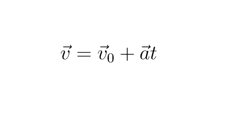 The First Kinematic Equation of Motion