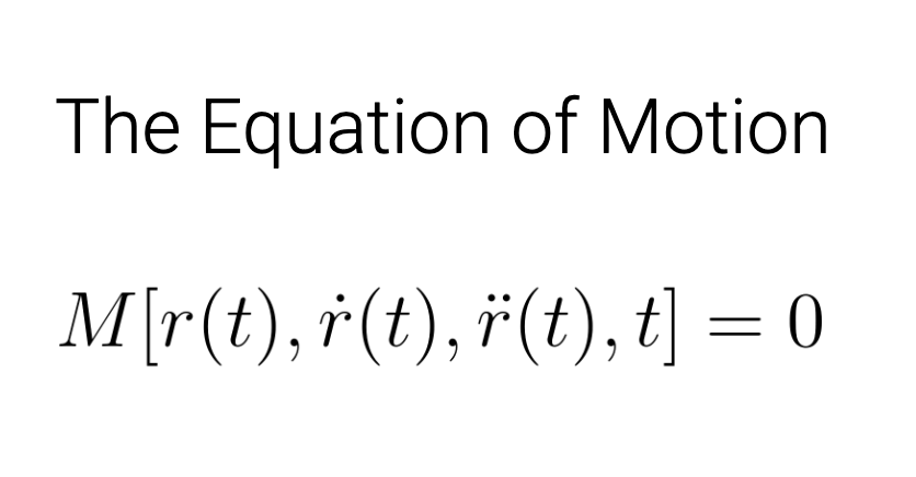 The Equation of Motion